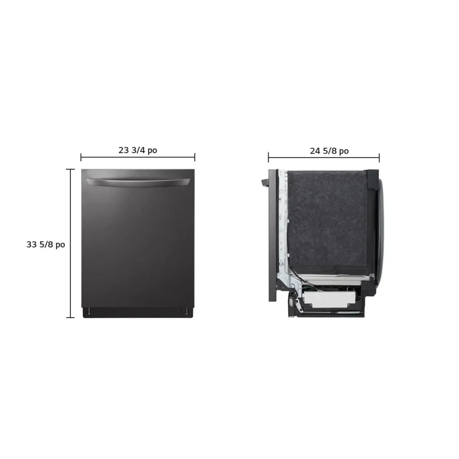 LG Lave-vaisselle Encastré Acier inoxydable noir 24" 46dB - LDTS5552D