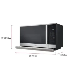 LG Micro-ondes avec hotte, Acier inoxydable, 30
