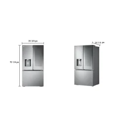LG Réfrigérateur 31 pi3 36 po Acier inoxydable Portes françaises - LRYKS3106S