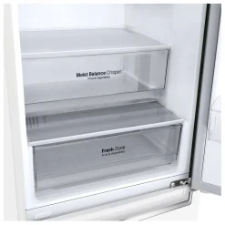 LG Réfrigérateur 12 pi3 24 po Blanc Congélateur en bas - LBNC12231W