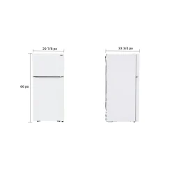 LG Réfrigérateur 20 pi3 30 po Blanc Congélateur en haut - LTCS20020W