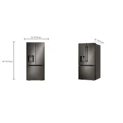 LG Réfrigérateur 25 pi3 33 po Inox Noir Portes françaises - LF25H6330D