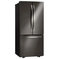 LG Réfrigérateur de 21,8 pi3 30 po Acier inoxydable noir Congélateur en bas, Portes françaises - LRFNS2200D