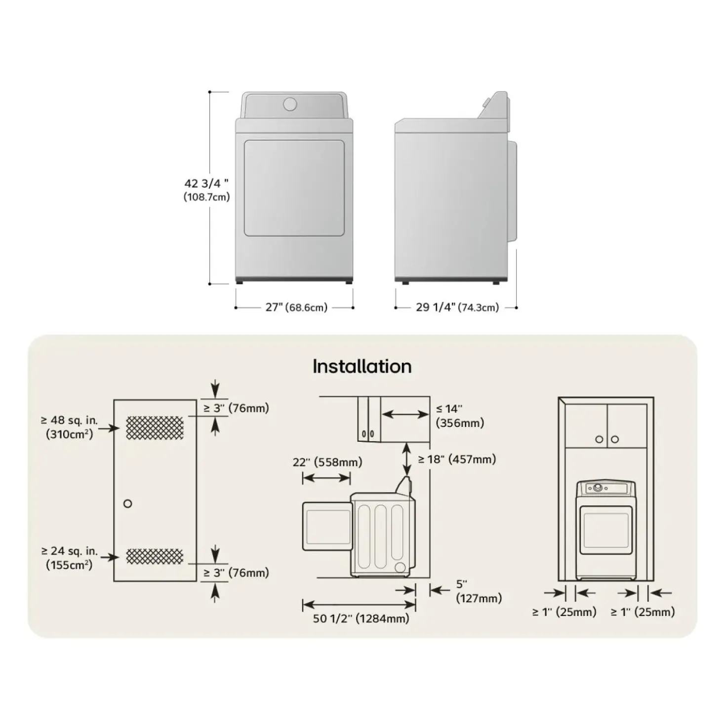 LG Sécheuse Chargement frontal Noir 27" - DLEX8600BE
