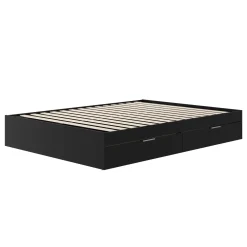 Lit double avec rangement 2 tiroirs (54") - Nexera