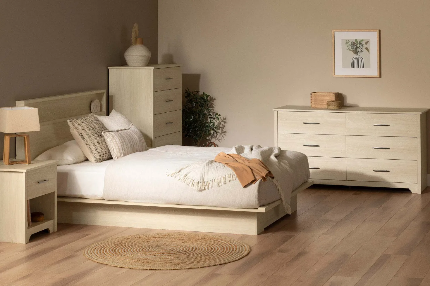 Lit double/queen avec rangement 1 tiroir (54"/60") - South Shore