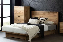 Lit plateforme double/queen avec rangement 1 tiroir (54