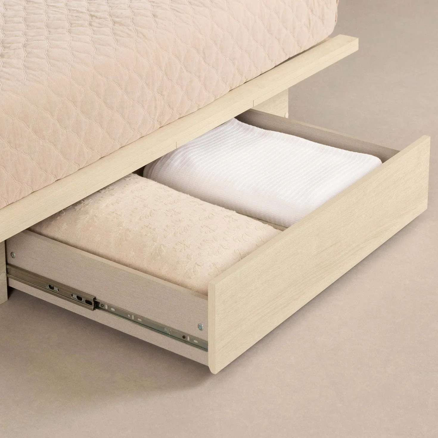 Lit plateforme double/queen avec rangement 1 tiroir et tête de lit (54"/60") - South Shore