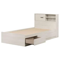 Lit simple avec rangement 3 tiroirs et tête de lit (39