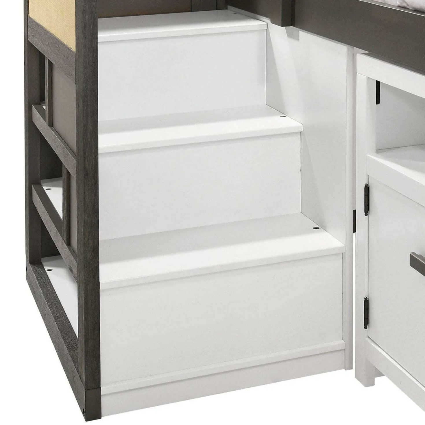 Lit simple mezzanine avec rangement et bureau (39") 5 mcx
