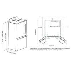 MARATHON Réfrigerateur 18 pi3 30 po usine avec charnieres droites Congélateur en bas - MFF179WBM-RH