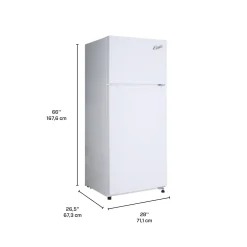 MARATHON Réfrigérateur 15 pi3 28 po Blanc Congélateur en haut - EFF148W-1