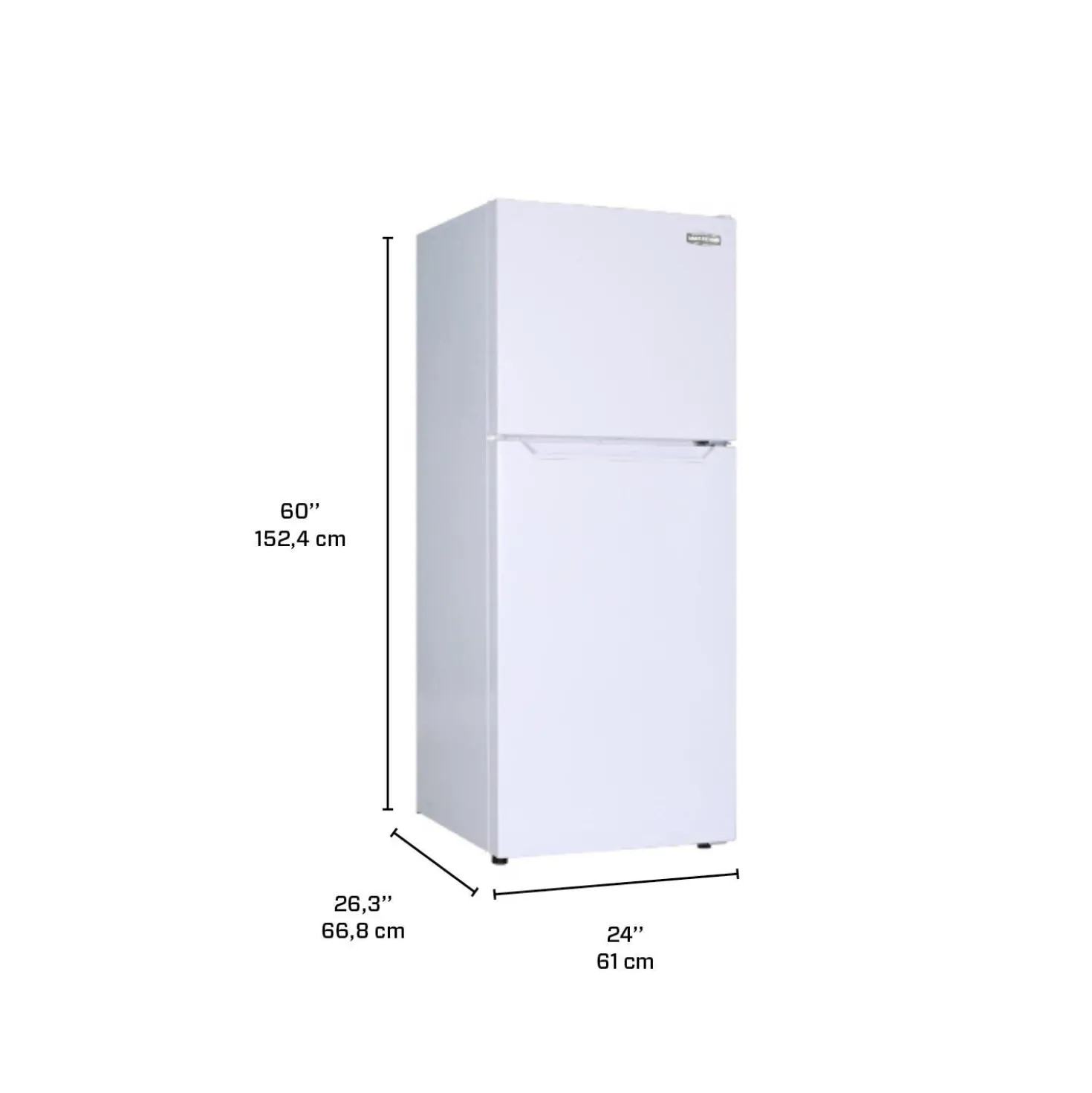 MARATHON Réfrigérateur 10 pi3 24 po Blanc Congélateur en haut - MFF103W