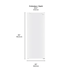 MARATHON Réfrigérateur/Congélateur convertible 7 pi3 22 po Blanc Tout réfrigérateur - ERF70W