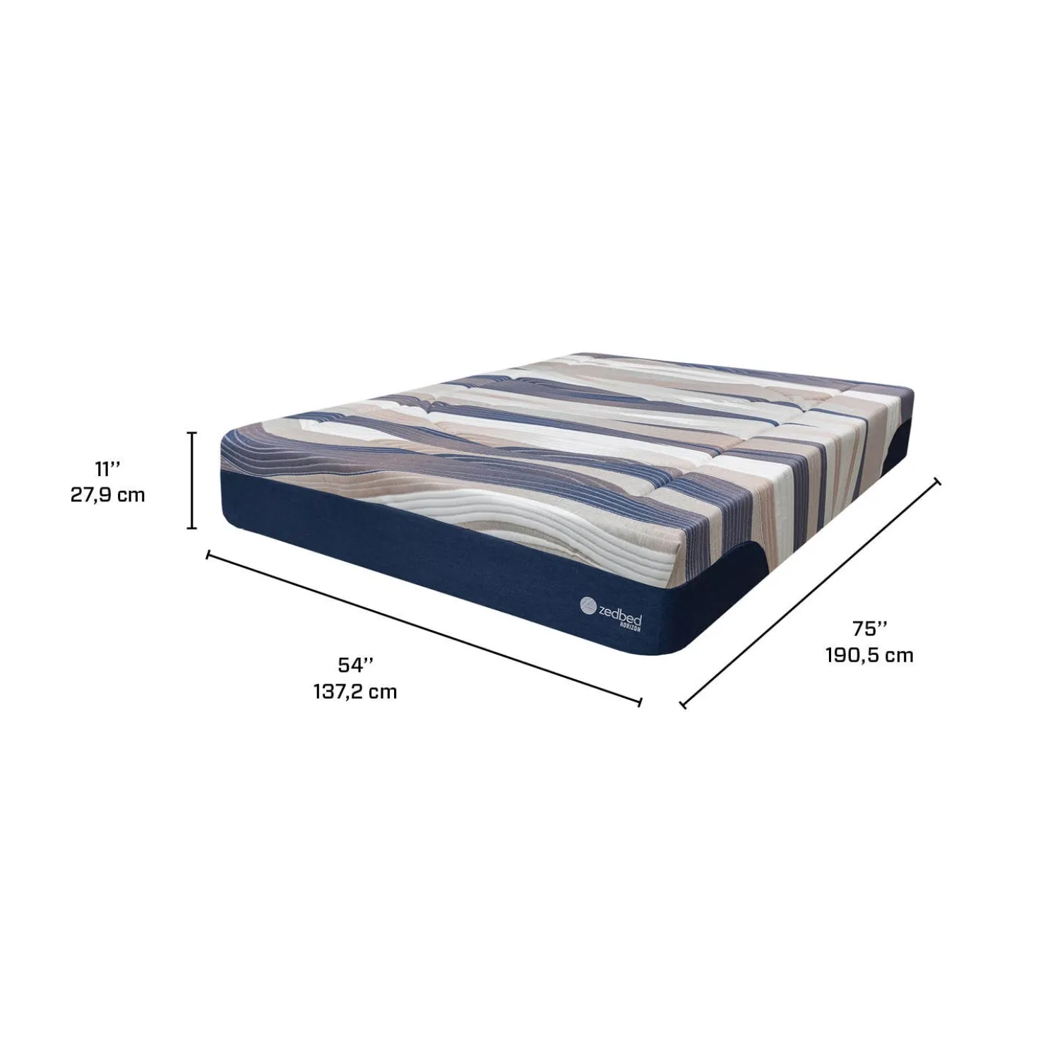Matelas double ferme à ressorts ensachés - 54"