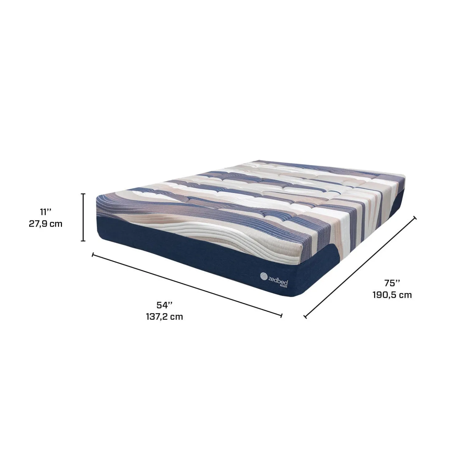 Matelas double moelleux à ressorts ensachés - 54"