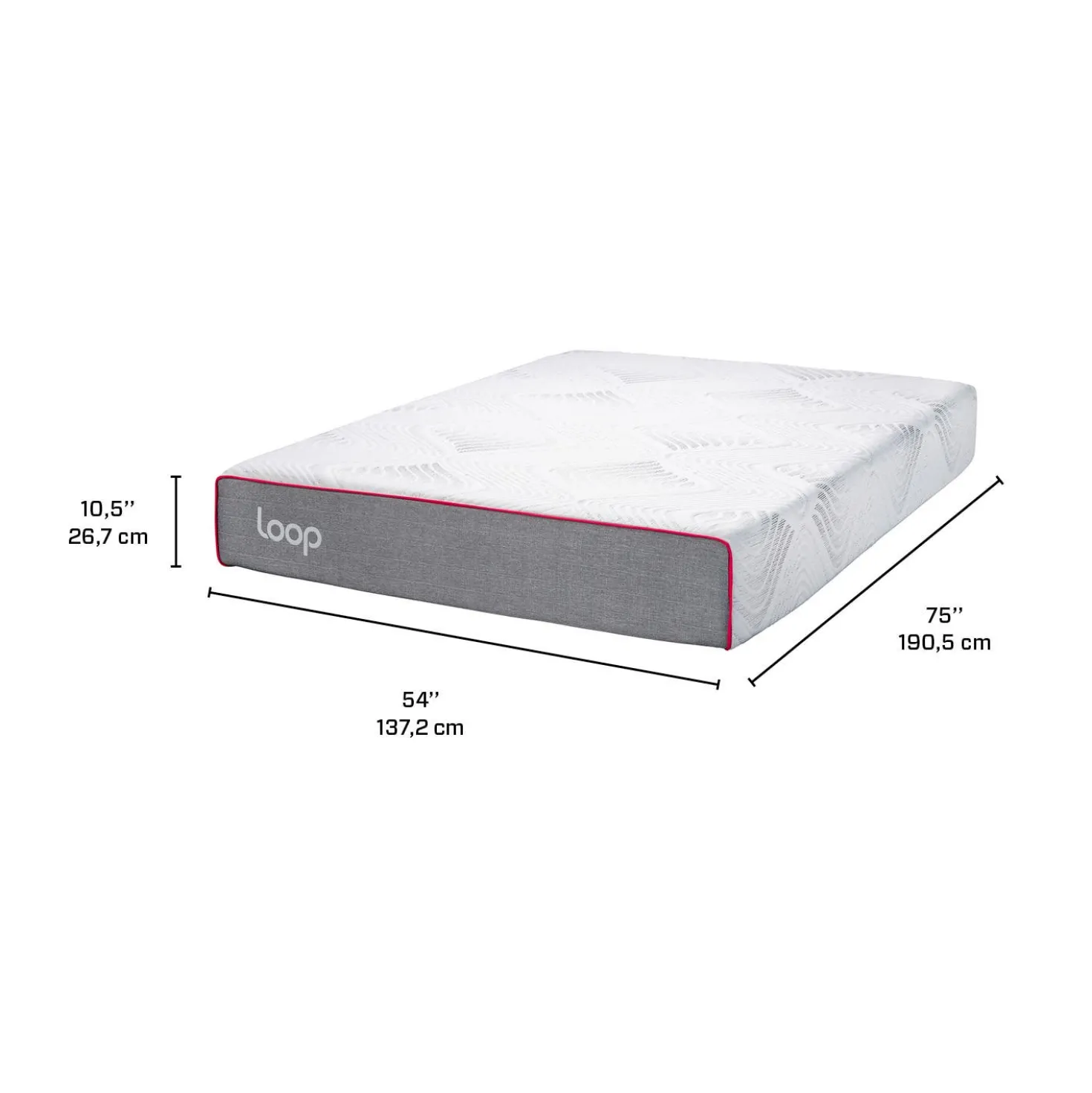 Matelas double roulé semi-ferme en mousse mémoire - 54"