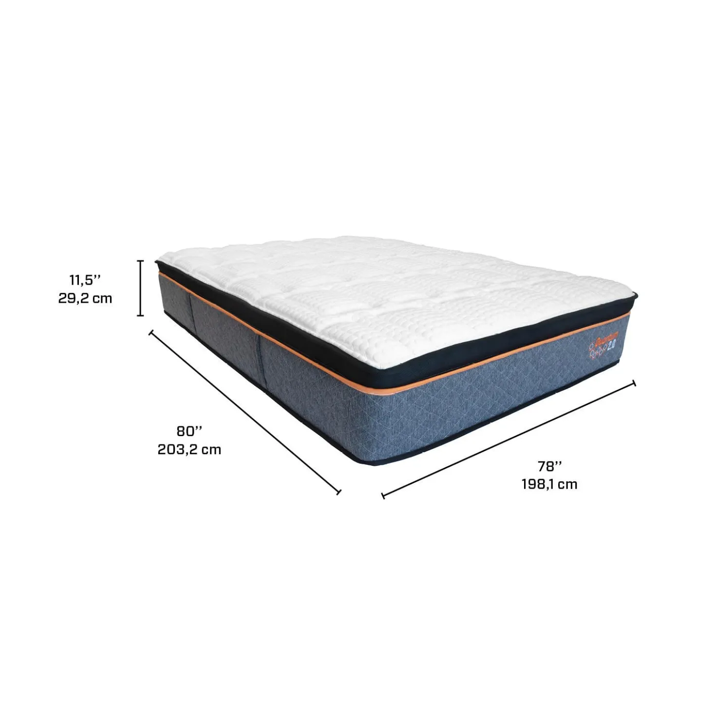 Matelas king roulésemi-ferme à ressorts ensachés - 78"