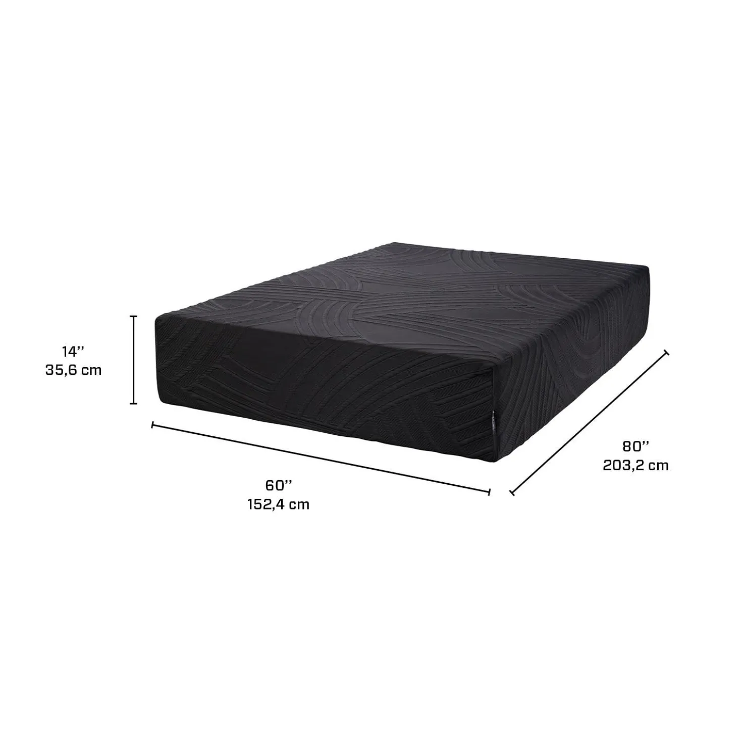 Matelas queen roulé en mousse mémoire semi-ferme - 60"