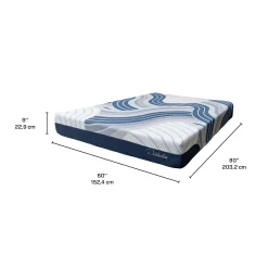 Matelas queen roulé semi-fermehybride - 60