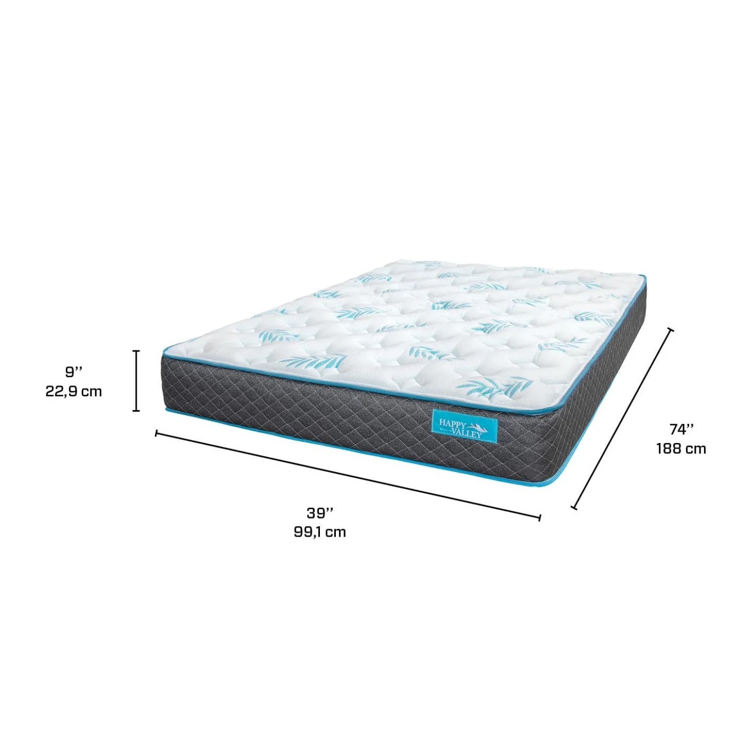 Matelas simple roulé ferme en mousse - 39"
