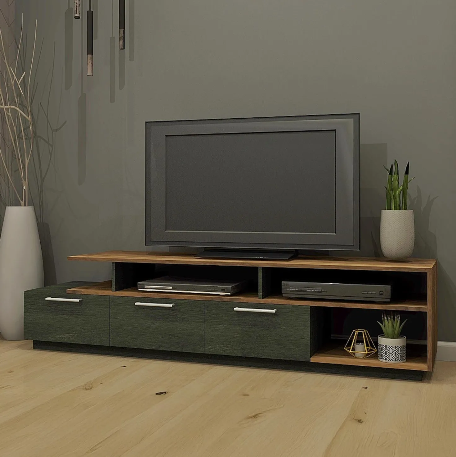 Meuble TV avec tiroirs 72"