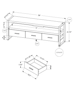 Meuble TV avec tiroirs 60