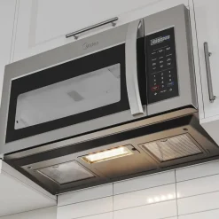 Midea Micro-ondes/Hotte, Inox, 29.25