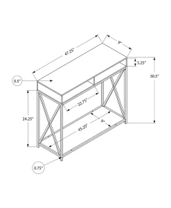 Monarch specialties i 3574 console d'entrée avec rangement - table d'appoint - Monarch
