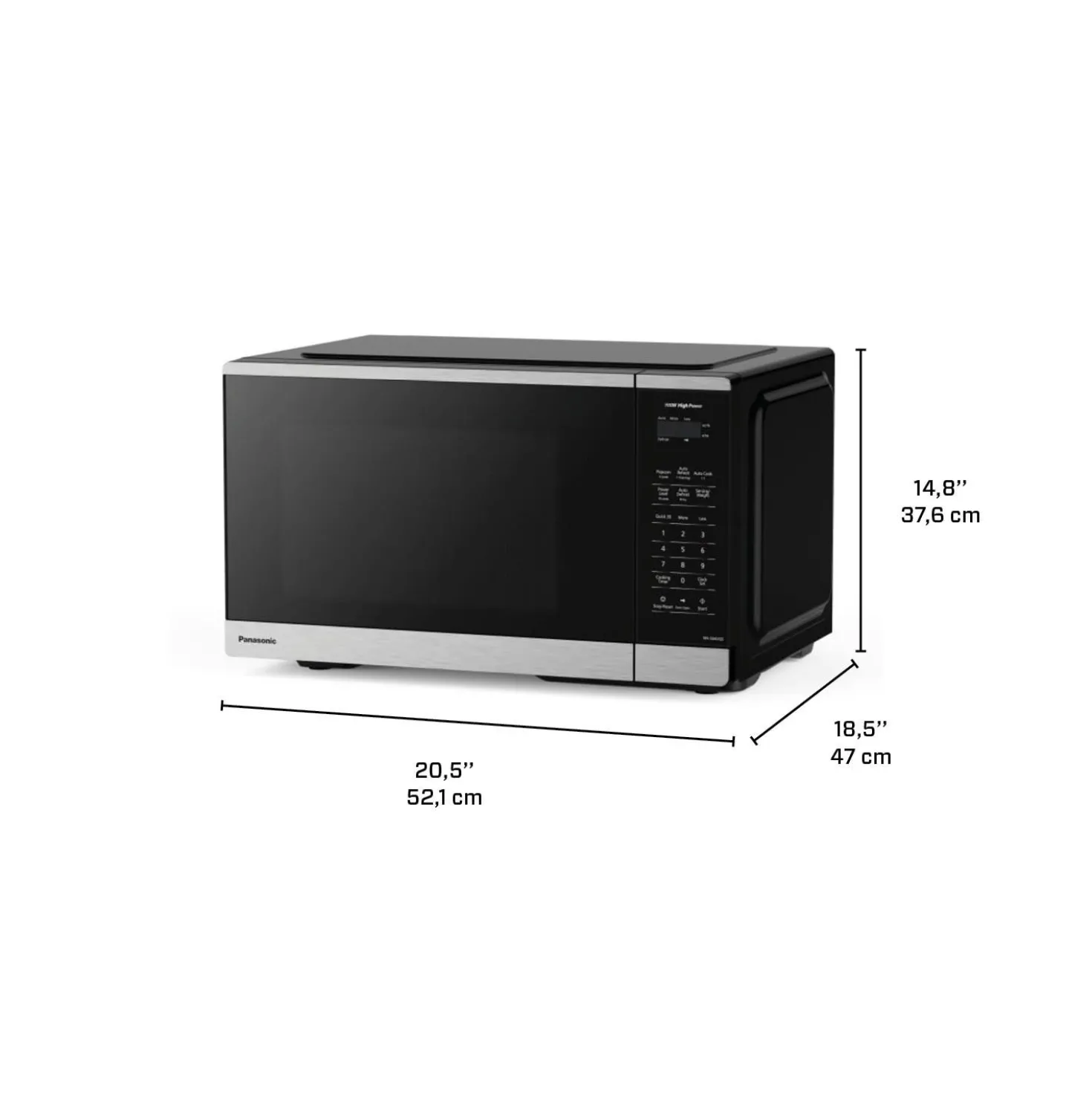 PANASONIC Micro-ondes Inox Noir 900 19" NNSB42QSC