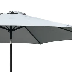 Parasol gris inclinable avec base - 9 pi