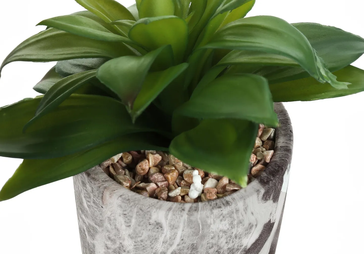 Plante artificielle - 2mcx, 7"H succulent pot ciment 4"