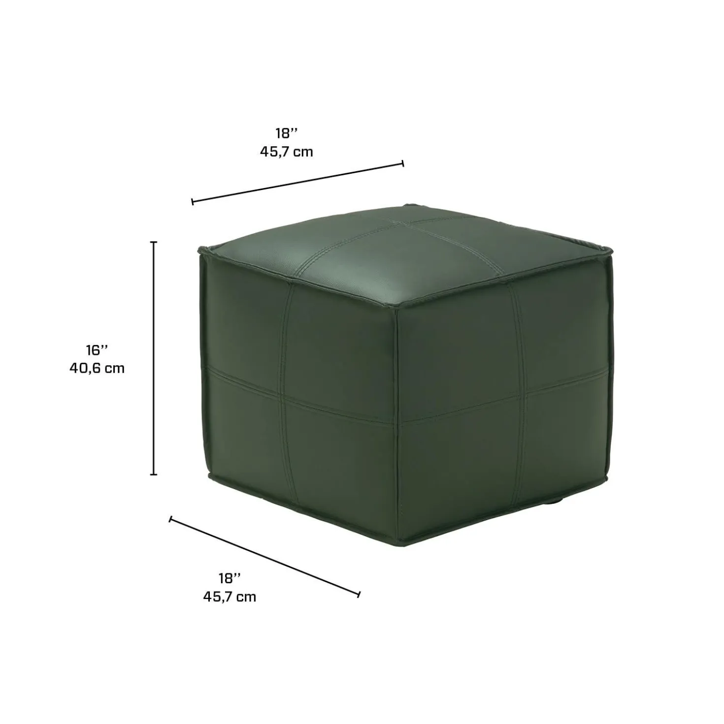 Pouf cubique - vert