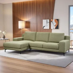 Sectionnel avec chaise longue à gauche - vert