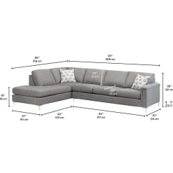 Sectionnel avec chaise longue à gauche