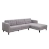 Sectionnel avec chaise longue à droite - gris
