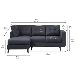 Sectionnel avec chaise longue à gauche
