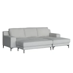 Sectionnel avec chaise longue à droite et ottoman - beige