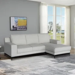 Sectionnel avec chaise longue à droite - beige