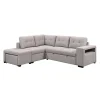 Sectionnel convertible avec chaise longue, rangement et 2 ottomans amovibles