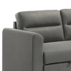Sectionnel convertible et réversible avec rangement - gris