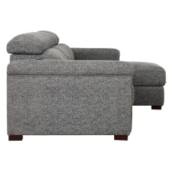 Sectionnel convertible électrique à sièges coulissants et chaise longue avec rangement