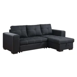 Sectionnel convertible réversible avec rangement