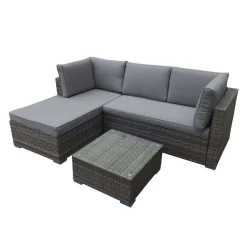 Sectionnel extérieur en rotin avec table basse - 2 mcx
