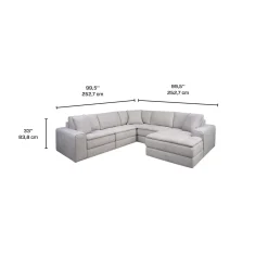 Sectionnel modulaire avec chaise longue à droite - 5 mcx