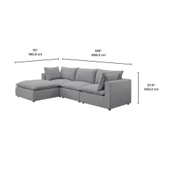 Sectionnel modulaire avec ottoman - 4 mcx