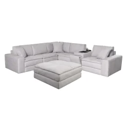 Sectionnel modulaire avec console et ottoman - 6 mcx