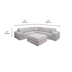 Sectionnel modulaire avec ottoman - 5 mcx