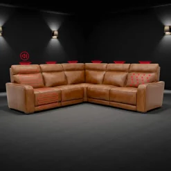 Sectionnel modulaire électrique inclinable avec haut-parleurs intégrés, massage et chaleur - 5 mcx