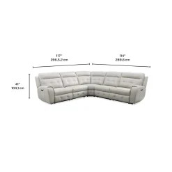 Sectionnel modulaire électrique inclinable avec dossier rabattable - 5 mcx